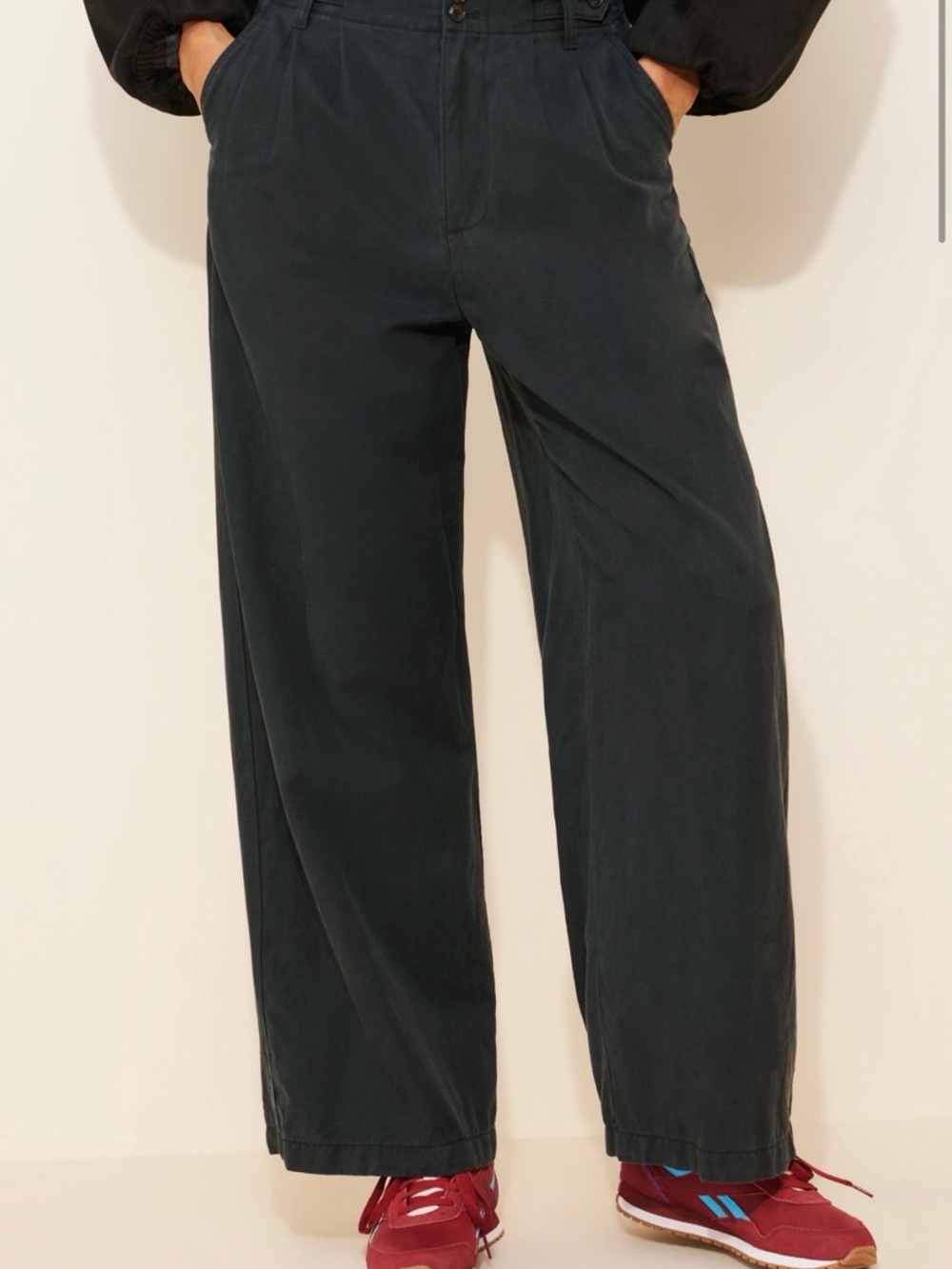 Madewell Harlow Black Wide Leg Trousers